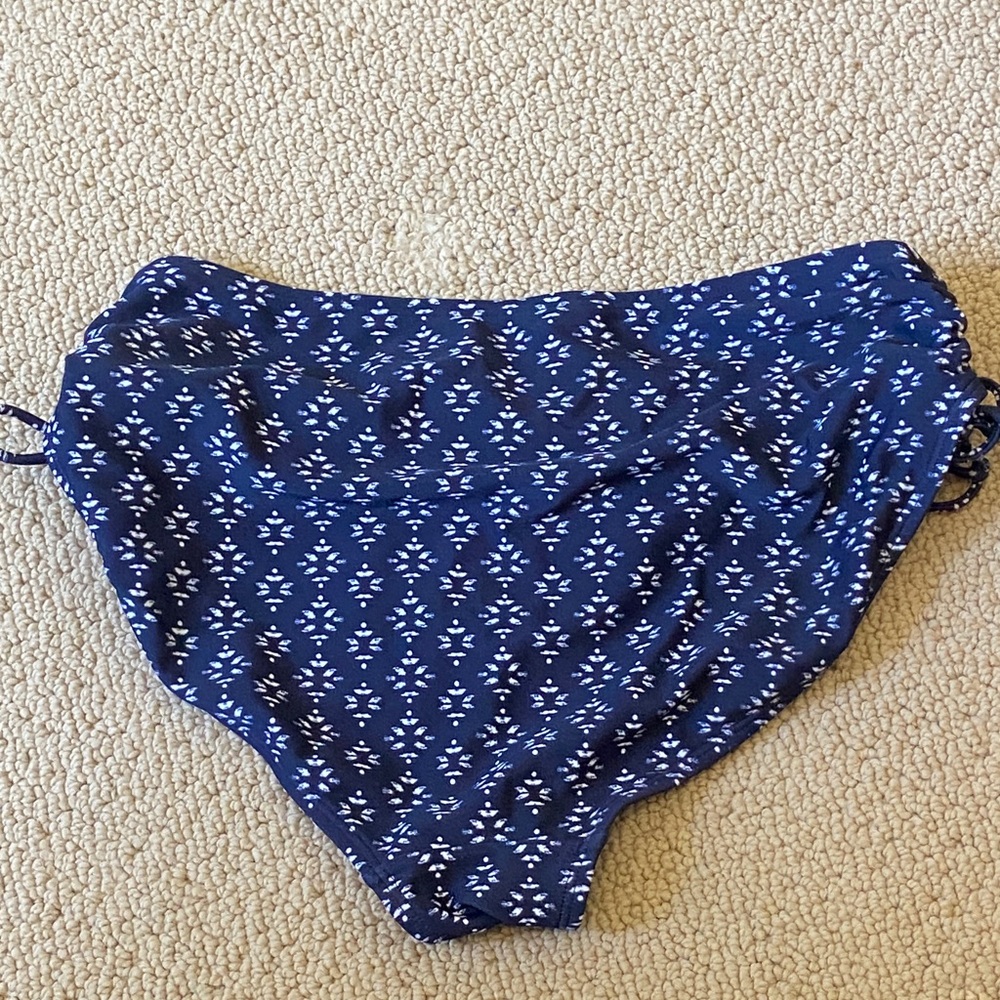 Athleta Navy Bikini Bottom with White Details - Picture 3 of 3